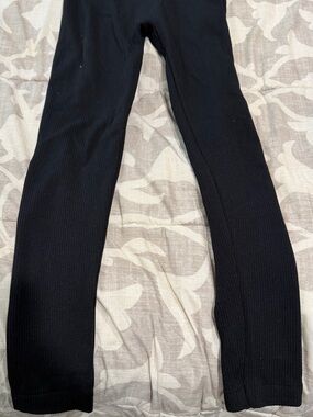 Streetwear Society Black Ribbed Knit Leggings